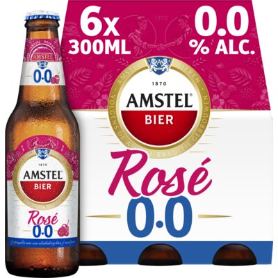 Aanbieding Amstel Rosé bier 0.0 Sixpack 6x30cl