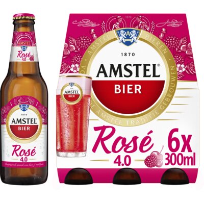 Aanbieding Amstel Rosé bier Sixpack 6x30cl
