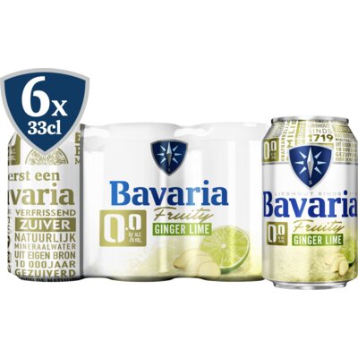 Aanbieding Bavaria Fruity Ginger 0.0 Sixpack 6x33cl