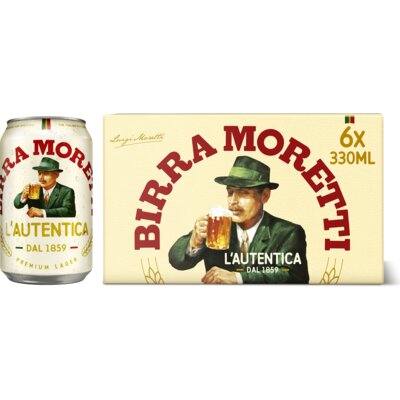 Aanbieding Birra Moretti Sixpack 6x33cl