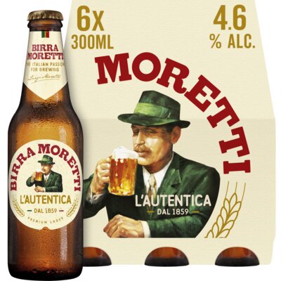 Aanbieding Birra Moretti Sixpack 6x30cl