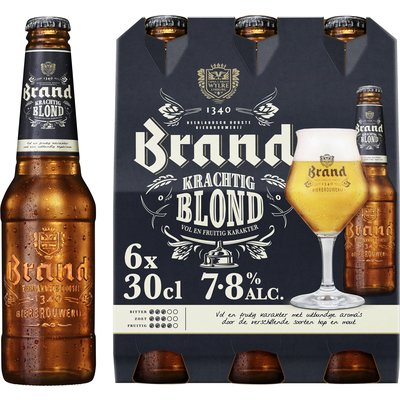 Aanbieding Brand Krachtig Blond Sixpack 6x30cl