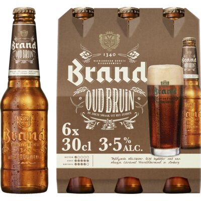 Aanbieding Brand Oud Bruin Sixpack 6x30cl