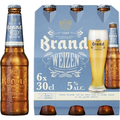 Aanbieding Brand Weizen Sixpack 6x30cl