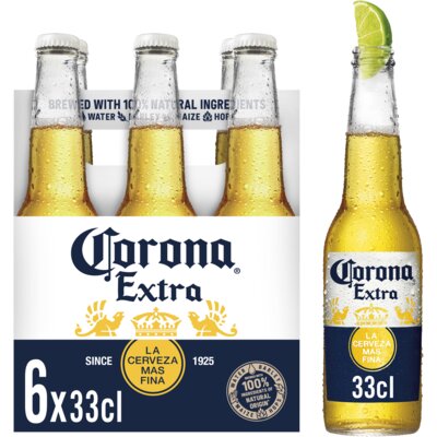 Aanbieding Corona Extra Sixpack 6x33cl