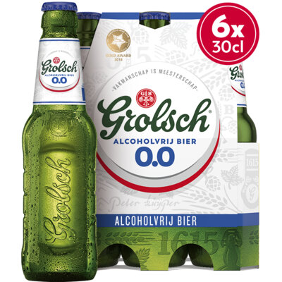 Aanbieding Grolsch 0.0 Sixpack 6x30cl