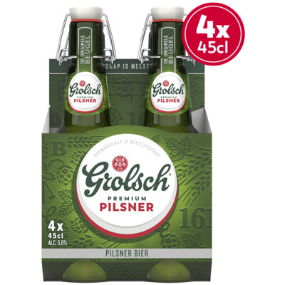 Aanbieding Grolsch 4-pack 4x45cl