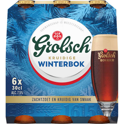 Aanbieding Grolsch Kruidige Winterbok Sixpack 6x30cl