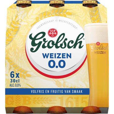 Aanbieding Grolsch Weizen 0.0 Sixpack 6x30cl