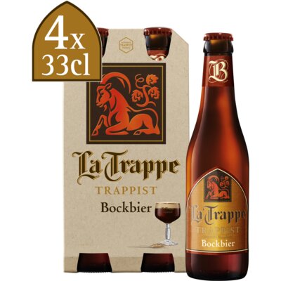 Aanbieding La Trappe Bockbier 4-pack 4x33cl