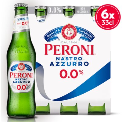 Aanbieding Peroni Nastro Azzuro 0.0 Sixpack 6x33cl